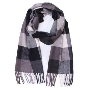 Lucky Leaf Luxury Wool Tartan Checked Plaid Scarf